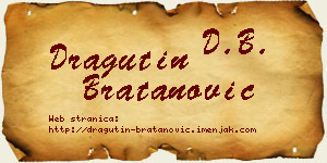 Dragutin Bratanović vizit kartica